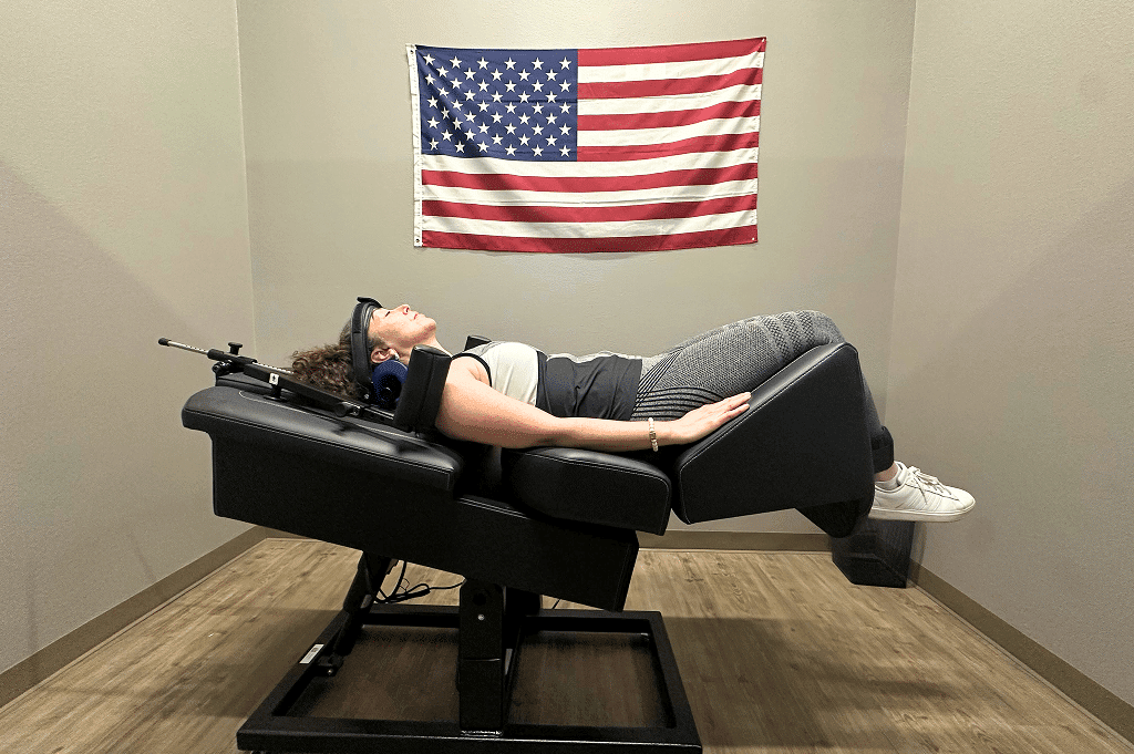 A spinal decompression table at Authority Chiropractic in San Antonio